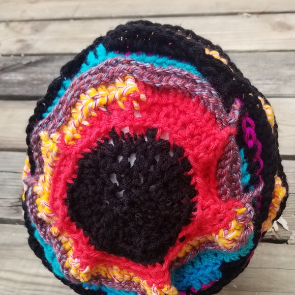 Crochet Beanie Handmade Art Wear Hat - Picture 4 of 7